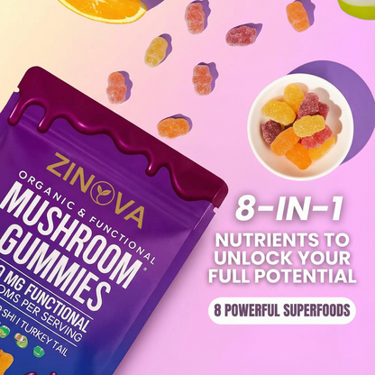 Mushroom Gummies For Focus, Calm & Daily Balance