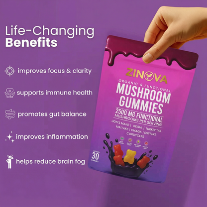 Mushroom Gummies For Focus, Calm & Daily Balance