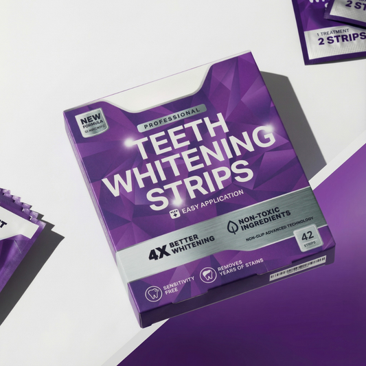 Purple Teeth Whitening Strips - A Brighter Smile After The First Use