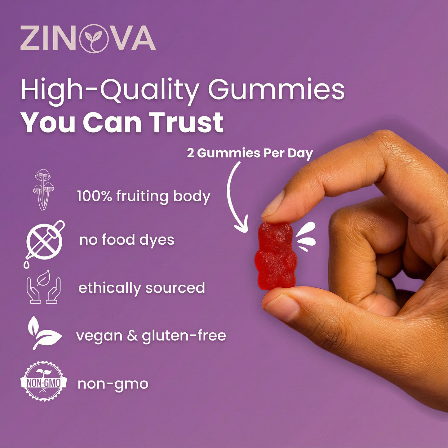 Mushroom Gummies For Focus, Calm & Daily Balance