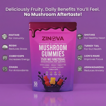 Mushroom Gummies For Focus, Calm & Daily Balance